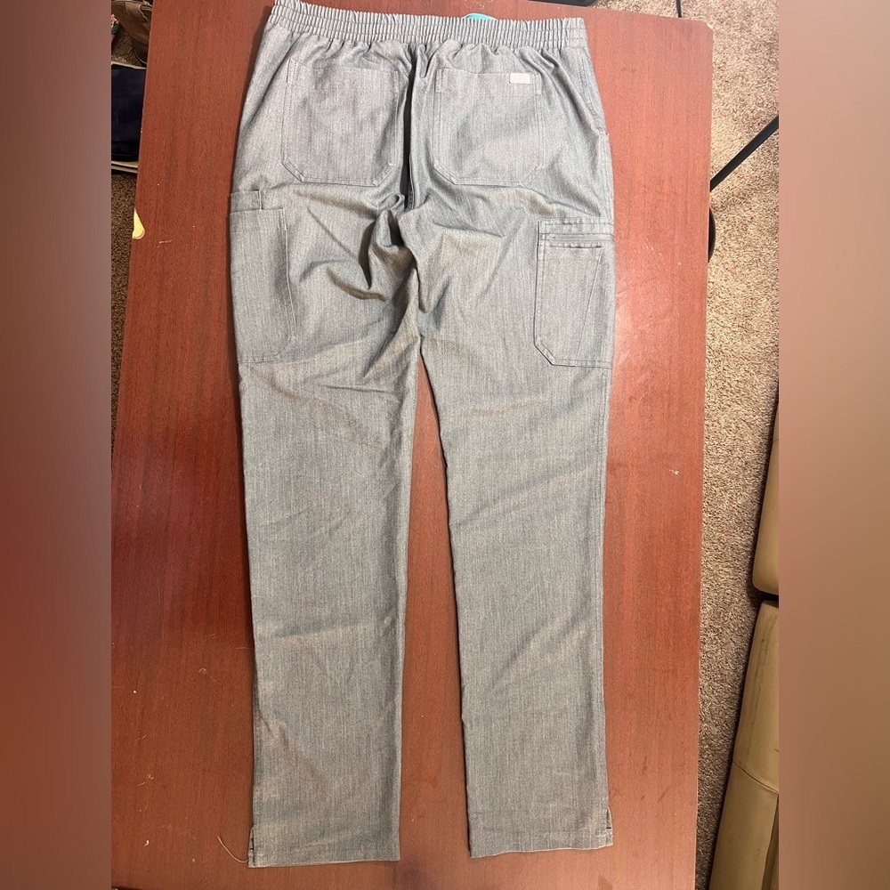 Figs Gray Joggers with Teal Accent - Picture 4 of 4